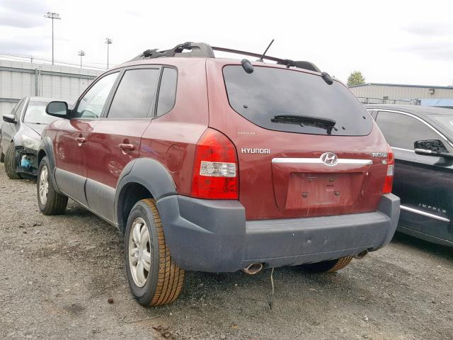 KM8JN12D67U586245 - 2007 HYUNDAI TUCSON SE MAROON photo 3