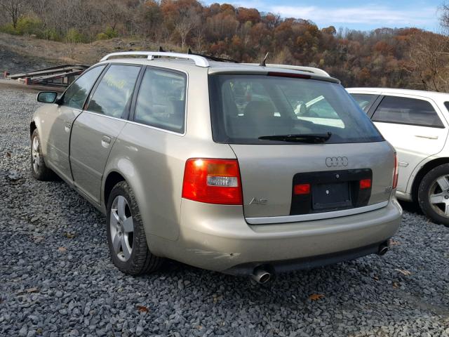 WAUVT64B02N099529 - 2002 AUDI A6 3.0 AVA BEIGE photo 3