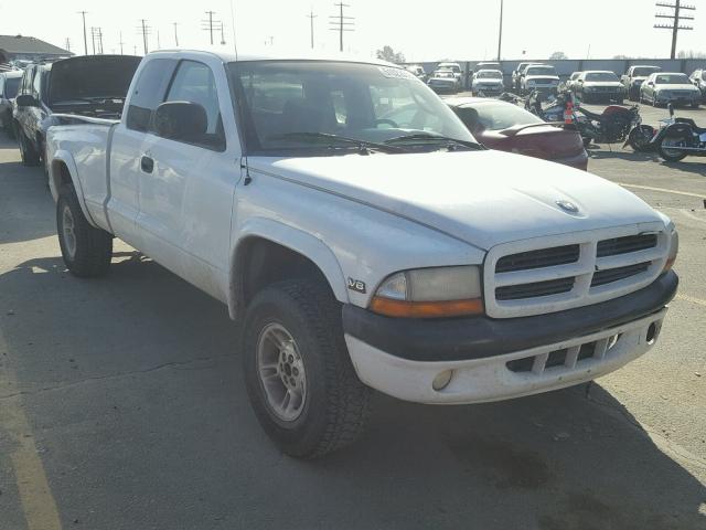 1B7GG22N2YS645702 - 2000 DODGE DAKOTA WHITE photo 1