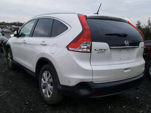 5J6RM4H71DL014184 - 2013 HONDA CR-V EXL WHITE photo 3