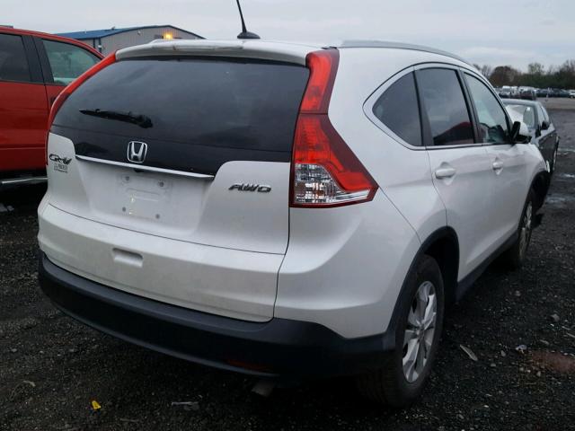 5J6RM4H71DL014184 - 2013 HONDA CR-V EXL WHITE photo 4