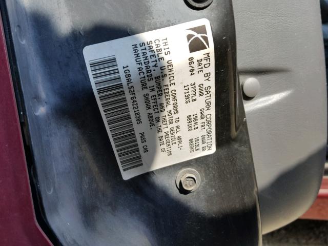 1G8AL52F64Z218305 - 2004 SATURN ION LEVEL RED photo 10