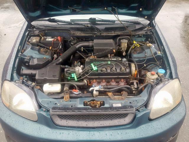 1HGEJ6223VL126817 - 1997 HONDA CIVIC DX GREEN photo 7