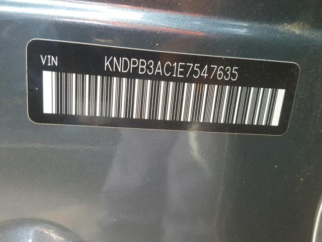 KNDPB3AC1E7547635 - 2014 KIA SPORTAGE B GRAY photo 10