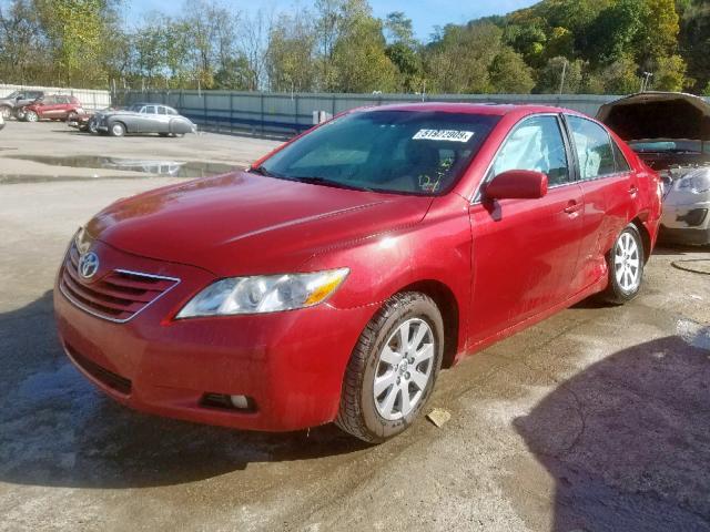 4T1BE46K78U207639 - 2008 TOYOTA CAMRY CE RED photo 2