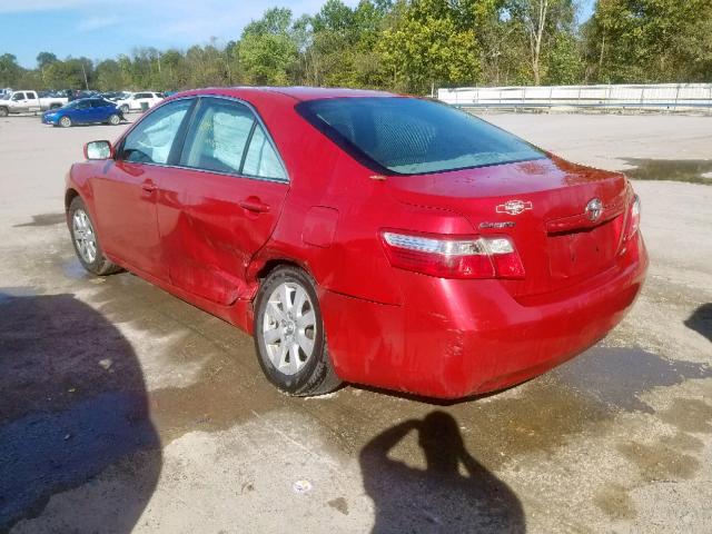 4T1BE46K78U207639 - 2008 TOYOTA CAMRY CE RED photo 3