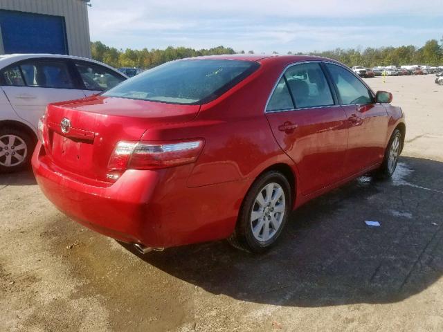 4T1BE46K78U207639 - 2008 TOYOTA CAMRY CE RED photo 4