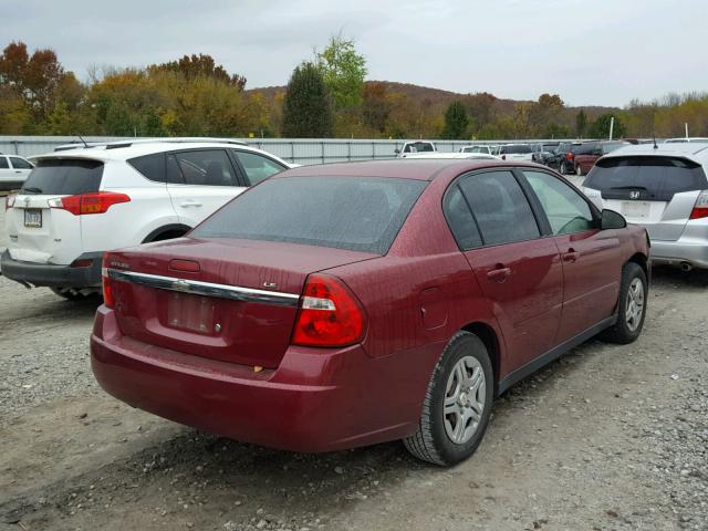 1G1ZS58F37F199004 - 2007 CHEVROLET MALIBU LS წითელი ფოტო 4