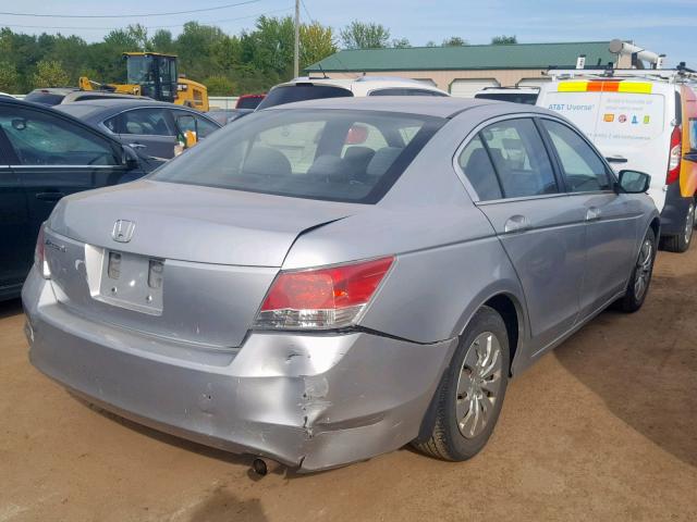 1HGCP26309A073934 - 2009 HONDA ACCORD LX SILVER photo 4