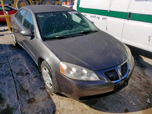 1G2ZF58B374219101 - 2007 PONTIAC G6 VALUE L GRAY photo 1