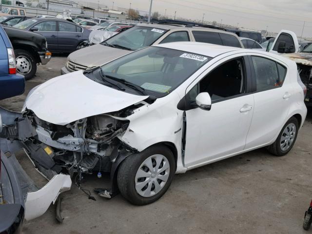 JTDKDTB39D1058274 - 2013 TOYOTA PRIUS C WHITE photo 2