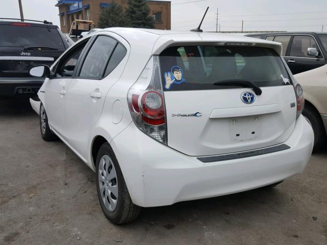 JTDKDTB39D1058274 - 2013 TOYOTA PRIUS C WHITE photo 3