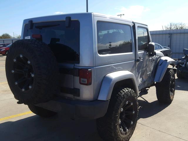 1C4GJWBG6DL543821 - 2013 JEEP WRANGLER S SILVER photo 4