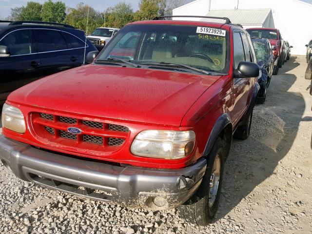 1FMYU24E8XUC45491 - 1999 FORD EXPLORER RED photo 2