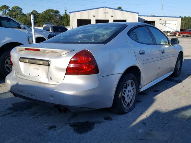 2G2WP522X41345343 - 2004 PONTIAC GRAND PRIX SILVER photo 4