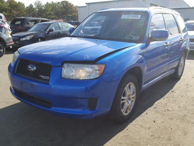 JF1SG66608H728374 - 2008 SUBARU FORESTER S BLUE photo 2