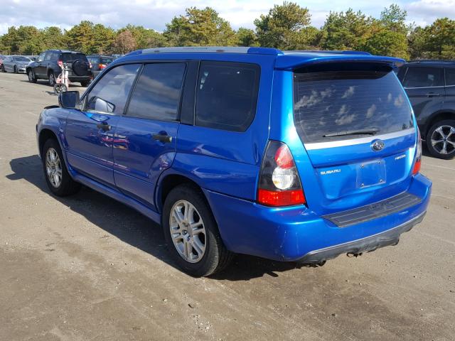 JF1SG66608H728374 - 2008 SUBARU FORESTER S BLUE photo 3