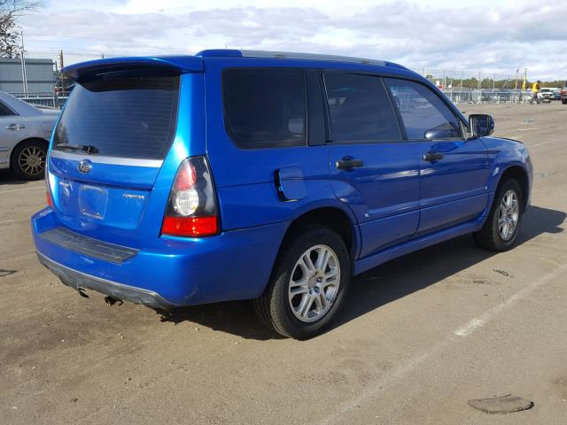 JF1SG66608H728374 - 2008 SUBARU FORESTER S BLUE photo 4