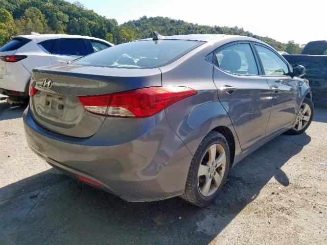 5NPDH4AE1CH062820 - 2012 HYUNDAI ELANTRA GRAY photo 4