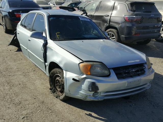 KMHCG45C94U556224 - 2004 HYUNDAI ACCENT GL BLUE photo 1