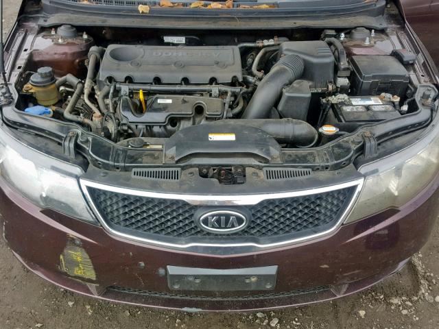 KNAFU4A24A5290833 - 2010 KIA FORTE EX PURPLE photo 7