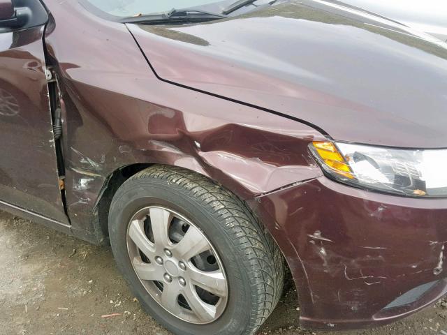 KNAFU4A24A5290833 - 2010 KIA FORTE EX PURPLE photo 9