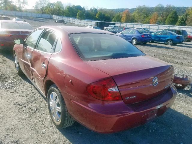 2G4WC532651292627 - 2005 BUICK LACROSSE C RED photo 3