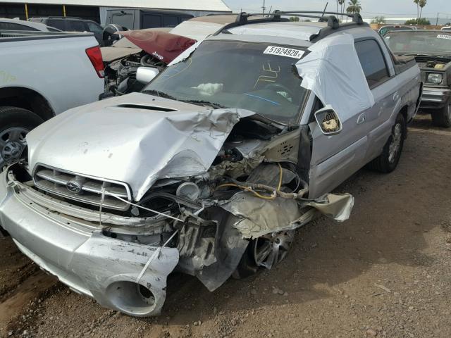 4S4BT63C965104471 - 2006 SUBARU BAJA TURBO SILVER photo 2