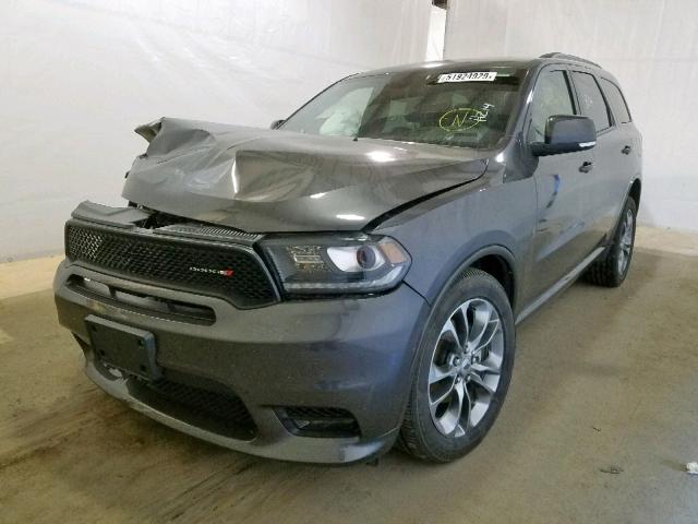 1C4RDJDG4KC722033 - 2019 DODGE DURANGO GT CHARCOAL photo 2