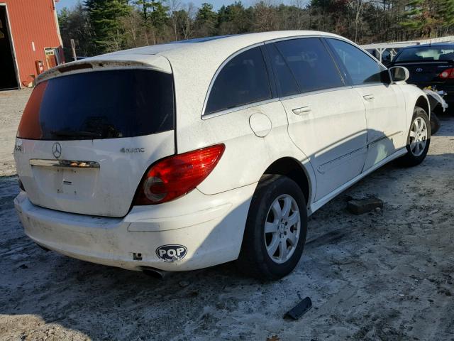 4JGCB65E47A040418 - 2007 MERCEDES-BENZ R 350 WHITE photo 4