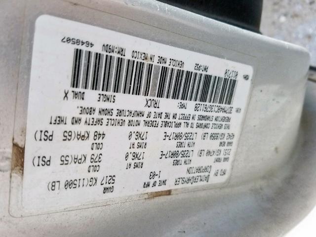 3D7MA48C13G761128 - 2003 DODGE RAM 3500 S SILVER photo 10