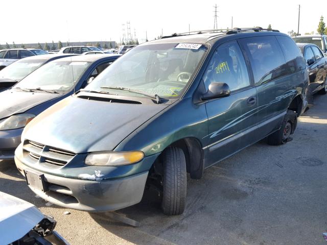 2B4GP25R2VR171484 - 1997 DODGE CARAVAN GREEN photo 2