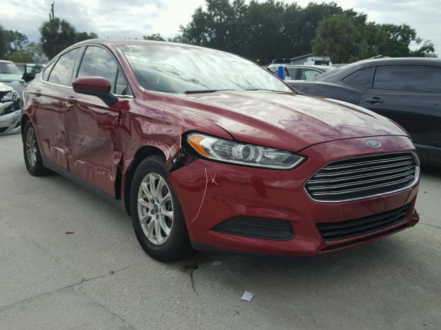 3FA6P0G71FR231609 - 2015 FORD FUSION S RED photo 1