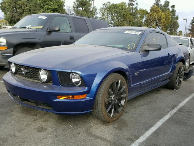 1ZVFT82HX75331617 - 2007 FORD MUSTANG GT BLUE photo 2