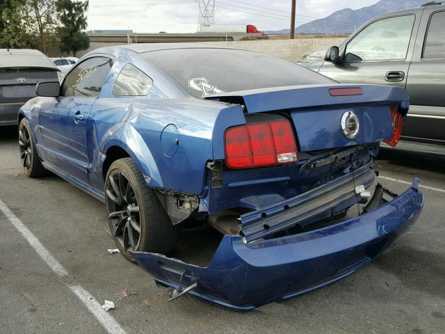 1ZVFT82HX75331617 - 2007 FORD MUSTANG GT BLUE photo 3