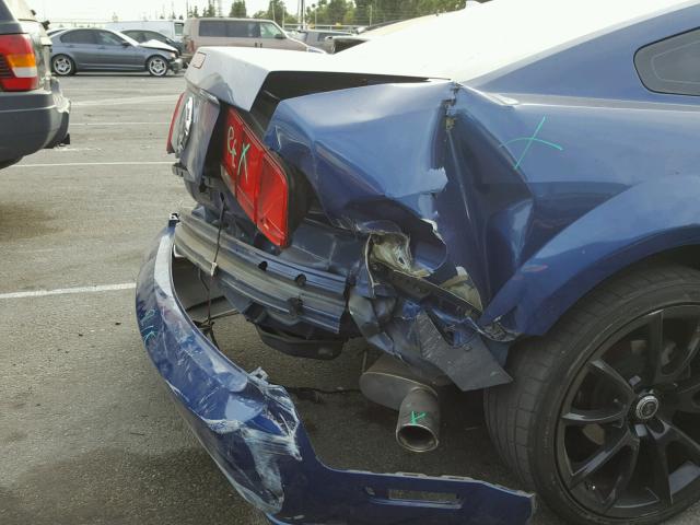 1ZVFT82HX75331617 - 2007 FORD MUSTANG GT BLUE photo 9