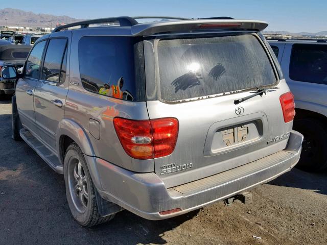 5TDBT48A63S173365 - 2003 TOYOTA SEQUOIA LI SILVER photo 3