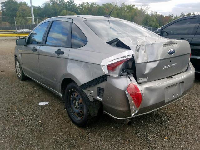 1FAHP34N48W251754 - 2008 FORD FOCUS S/SE SILVER photo 9