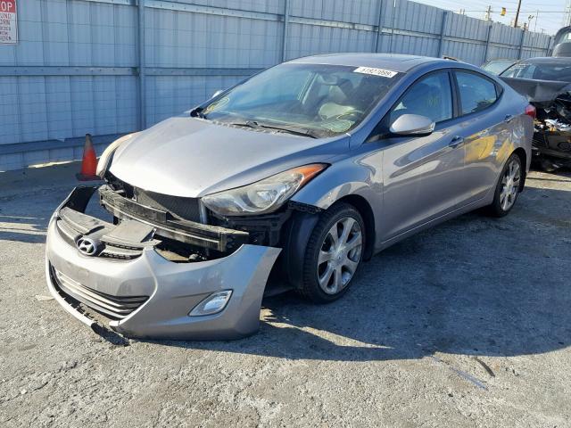 KMHDH4AE1CU485835 - 2012 HYUNDAI ELANTRA GL GRAY photo 2