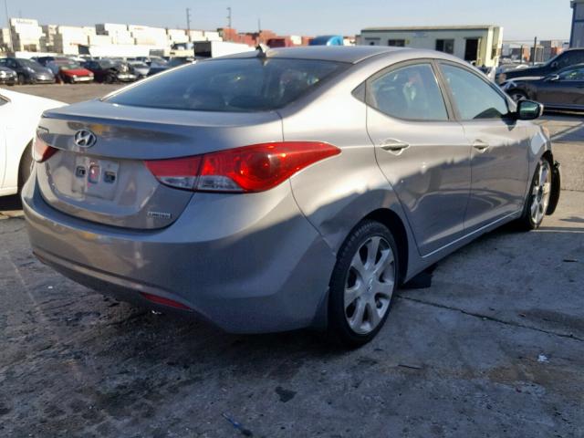 KMHDH4AE1CU485835 - 2012 HYUNDAI ELANTRA GL GRAY photo 4