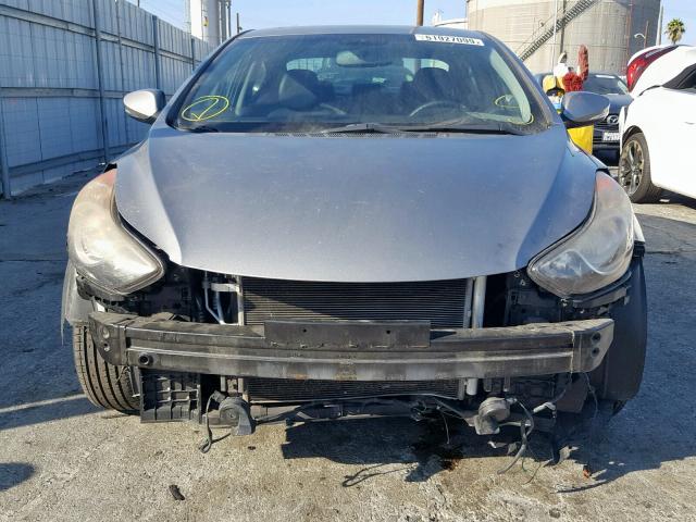 KMHDH4AE1CU485835 - 2012 HYUNDAI ELANTRA GL GRAY photo 9