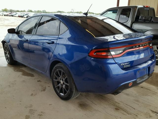 1C3CDFBA6DD322350 - 2013 DODGE DART SXT BLUE photo 3