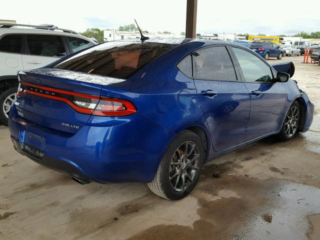 1C3CDFBA6DD322350 - 2013 DODGE DART SXT BLUE photo 4