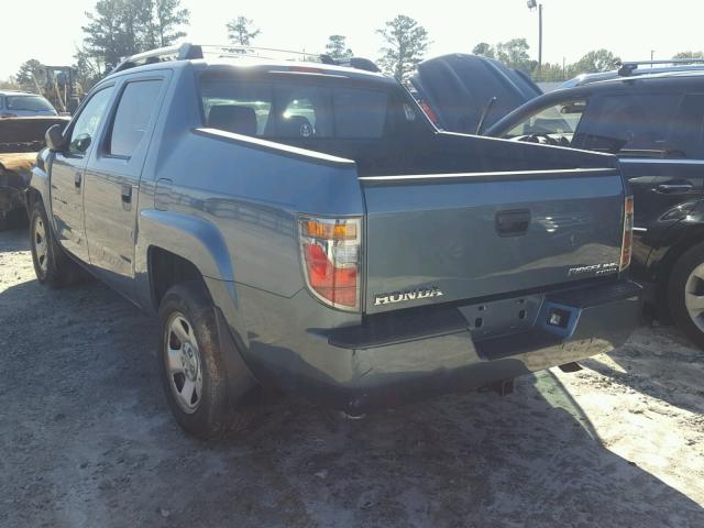 2HJYK16206H559365 - 2006 HONDA RIDGELINE BLUE photo 3