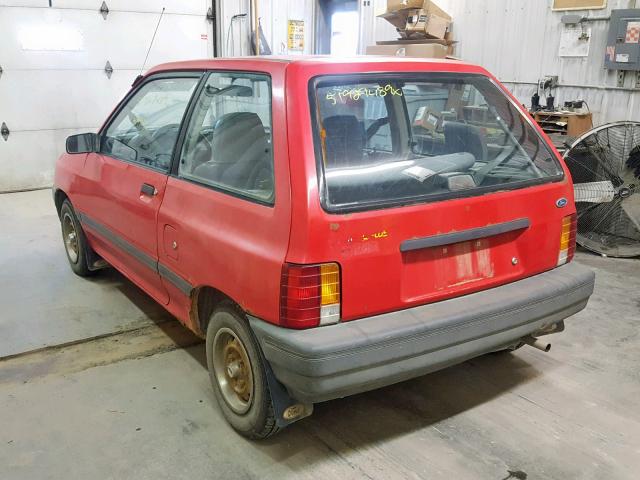 KNJPT06HXL6145046 - 1990 FORD FESTIVA L RED photo 3