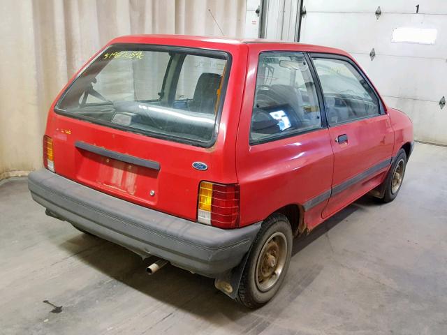 KNJPT06HXL6145046 - 1990 FORD FESTIVA L RED photo 4