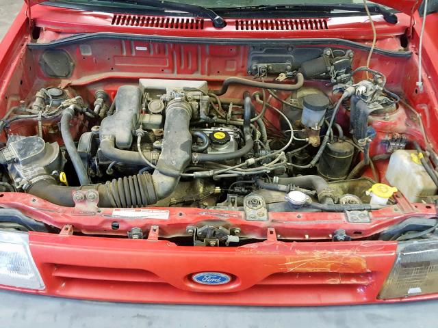 KNJPT06HXL6145046 - 1990 FORD FESTIVA L RED photo 7