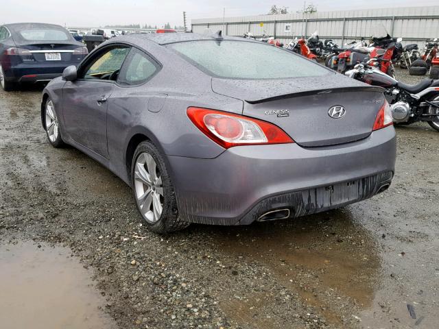 KMHHT6KD8BU059673 - 2011 HYUNDAI GENESIS CO GRAY photo 3