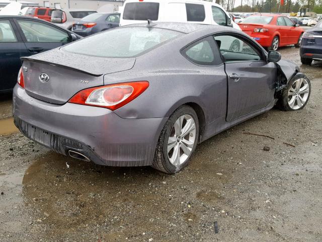 KMHHT6KD8BU059673 - 2011 HYUNDAI GENESIS CO GRAY photo 4