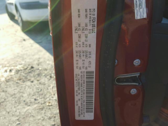 1C4NJDBB3GD778871 - 2016 JEEP COMPASS SP მუქწითელი ფოტო 10